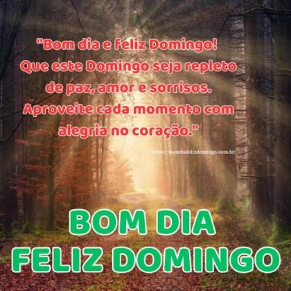 Mensagens de bom dia e feliz domingo