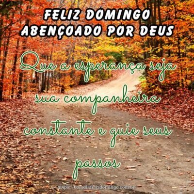 Desejo um bom dia de domingo abençoado por Deus! Que a esperança seja sua companheira constante e guie seus passos.