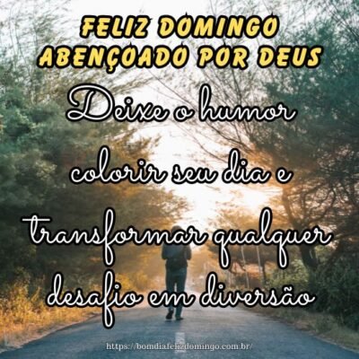 Desejo um domingo abençoado por Deus e cheio de risadas! Deixe o humor colorir seu dia e transformar qualquer desafio em diversão. Desejo um domingo abençoado por Deus e cheio de risadas! Deixe o humor colorir seu dia e transformar qualquer desafio em diversão.