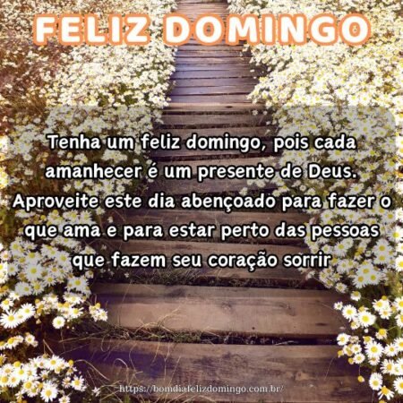 Tenha um feliz domingo, pois cada amanhecer é um presente de Deus. Aproveite este dia abençoado para fazer o que ama e para estar perto das pessoas que fazem seu coração sorrir. Tenha um feliz domingo, pois cada amanhecer é um presente de Deus. Aproveite este dia abençoado para fazer o que ama e para estar perto das pessoas que fazem seu coração sorrir.