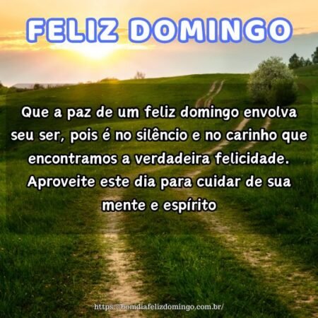 Que a paz de um feliz domingo envolva seu ser, pois é no silêncio e no carinho que encontramos a verdadeira felicidade. Aproveite este dia para cuidar de sua mente e espírito. Que a paz de um feliz domingo envolva seu ser, pois é no silêncio e no carinho que encontramos a verdadeira felicidade. Aproveite este dia para cuidar de sua mente e espírito.